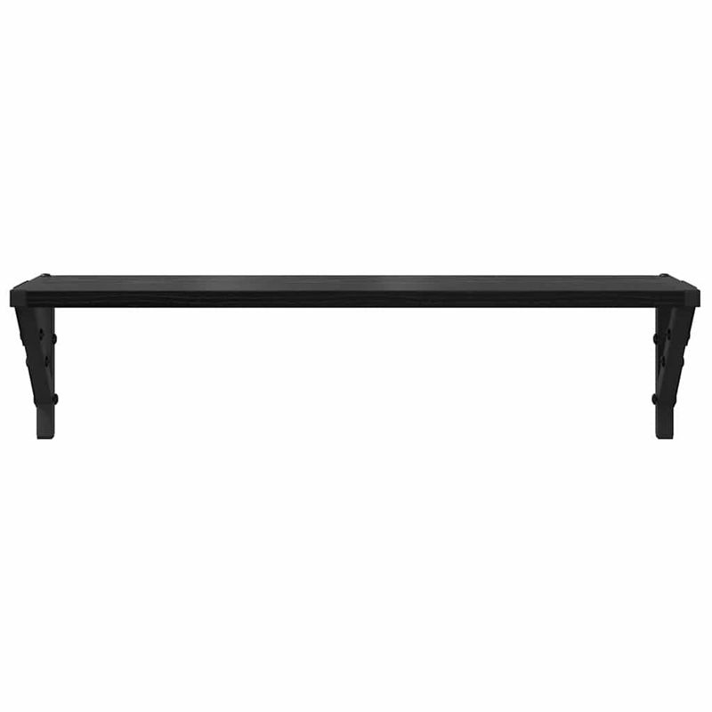 Casa si Gradina - Mobilier - Biblioteci si rafturi - Rafturi - Semele de perete cu raft 2 pcs Stejar Negru 60 x 15 x 15,5 cm - Infinity.ro