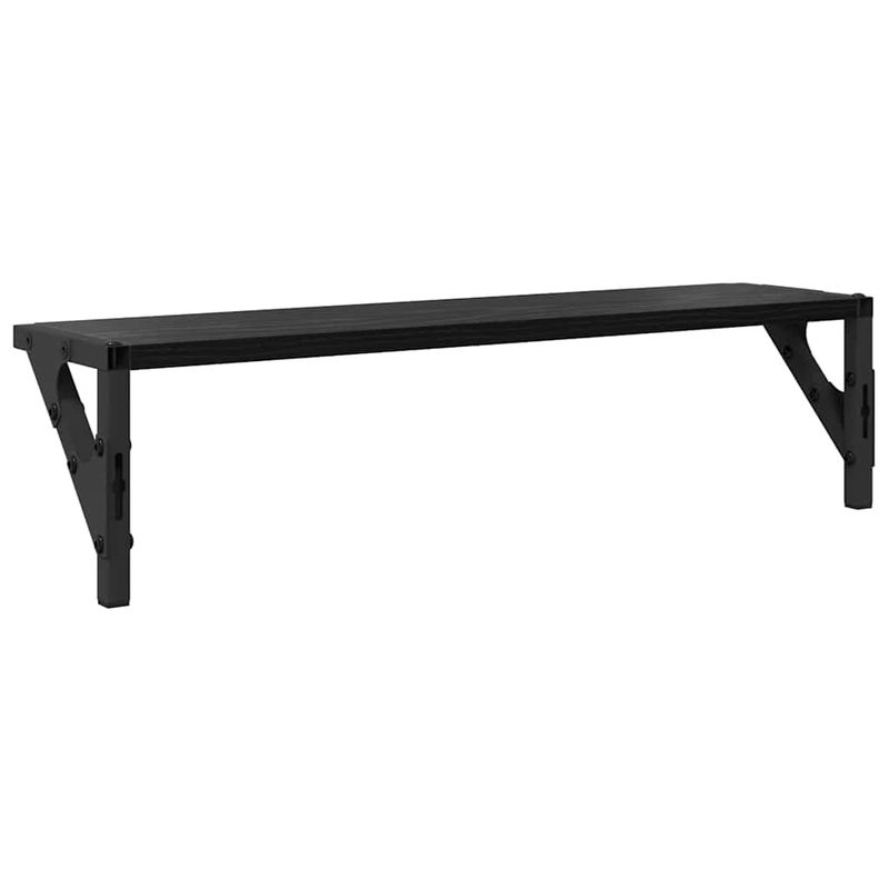 Casa si Gradina - Mobilier - Biblioteci si rafturi - Rafturi - Semele de perete cu raft 2 pcs Stejar Negru 60 x 15 x 15,5 cm - Infinity.ro