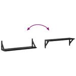 Casa si Gradina - Mobilier - Biblioteci si rafturi - Rafturi - Semele de perete cu raft 2 pcs Stejar Negru 60 x 15 x 15,5 cm - Infinity.ro
