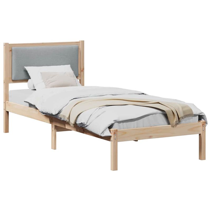 Casa si Gradina - Mobilier - Paturi si accesorii - Paturi - Cadru de pat Gri deschis 80 x 200 cm Lemn de pin masiv - Infinity.ro