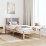 Casa si Gradina - Mobilier - Paturi si accesorii - Paturi - Cadru de pat Gri deschis 80 x 200 cm Lemn de pin masiv - Infinity.ro