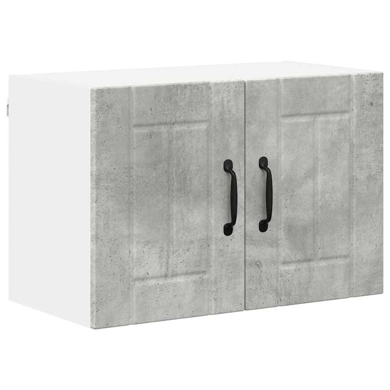Casa si Gradina - Mobilier - Comode si corpuri - Corpuri bucatarie - Dulapuri de perete pentru bucatarie cu raft 2 pcs Gri din beton - Infinity.ro
