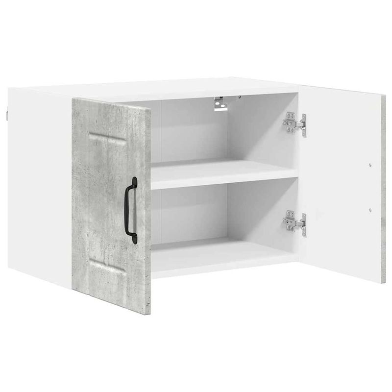 Casa si Gradina - Mobilier - Comode si corpuri - Corpuri bucatarie - Dulapuri de perete pentru bucatarie cu raft 2 pcs Gri din beton - Infinity.ro