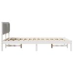 Casa si Gradina - Mobilier - Paturi si accesorii - Paturi - Cadru de pat Gri deschis 140 x 190 cm Lemn de pin masiv - Infinity.ro