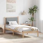 Casa si Gradina - Mobilier - Paturi si accesorii - Paturi - Cadru de pat Gri deschis 80 x 190 cm Lemn de pin masiv - Infinity.ro