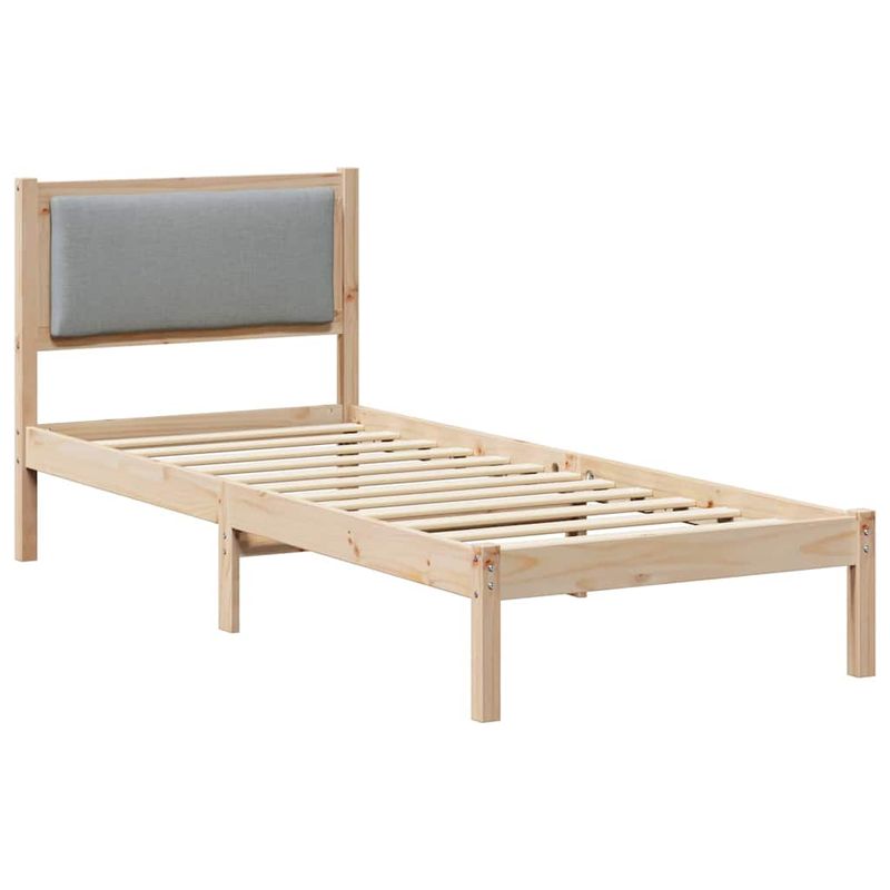 Casa si Gradina - Mobilier - Paturi si accesorii - Paturi - Cadru de pat Gri deschis 80 x 190 cm Lemn de pin masiv - Infinity.ro