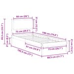 Casa si Gradina - Mobilier - Paturi si accesorii - Paturi - Cadru de pat Gri deschis 80 x 190 cm Lemn de pin masiv - Infinity.ro