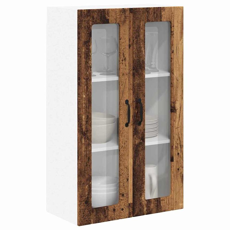 Casa si Gradina - Mobilier - Comode si corpuri - Corpuri bucatarie - Dulap suspendat de bucatarie cu usa Lemn Vechi 60 x 31 x 100 cm - Infinity.ro