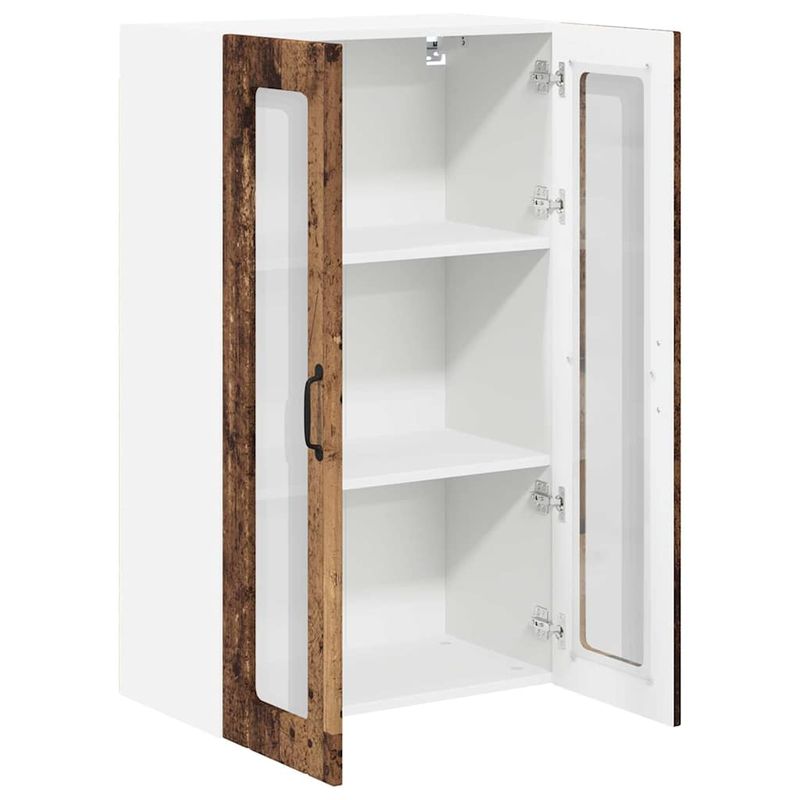 Casa si Gradina - Mobilier - Comode si corpuri - Corpuri bucatarie - Dulap suspendat de bucatarie cu usa Lemn Vechi 60 x 31 x 100 cm - Infinity.ro