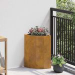 Casa si Gradina - Gradinarit si plante - Plante si ghivece - Ghivece si suporturi - Ghiveci de colt Ruginit 30 x 30 x 50 cm - Infinity.ro