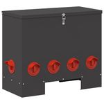 Petshop - Accesorii petshop - Castroane si adapatori - Feeder pentru pui 2 pcs Negru 60.5 x 29 x 51 cm - Infinity.ro