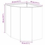Casa si Gradina - Gradinarit si plante - Plante si ghivece - Ghivece si suporturi - Ghiveci de colt Antracit 45 x 45 x 50 cm Otel - Infinity.ro