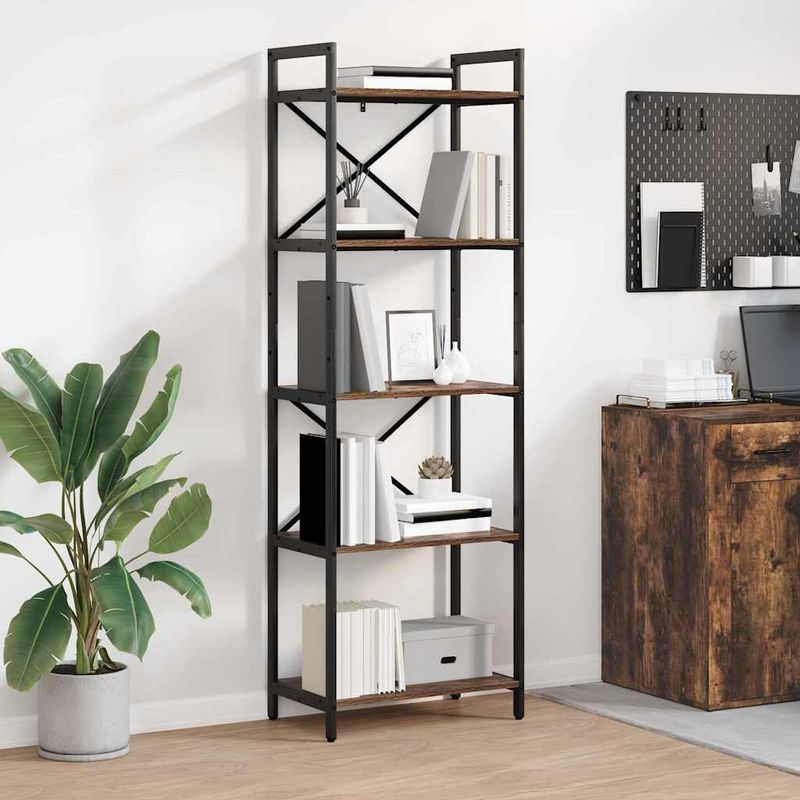 Casa si Gradina - Mobilier - Biblioteci si rafturi - Biblioteci - Raft pentru carti Stejar fumuriu 56 x 34 x 171 cm Lemn compozit - Infinity.ro