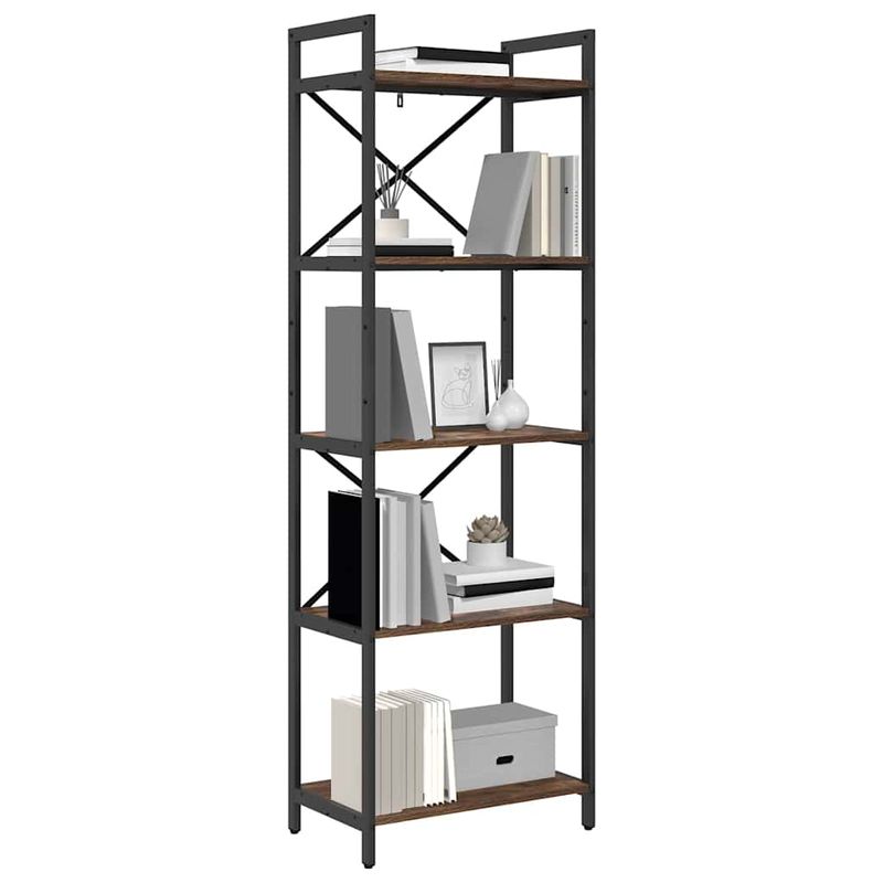 Casa si Gradina - Mobilier - Biblioteci si rafturi - Biblioteci - Raft pentru carti Stejar fumuriu 56 x 34 x 171 cm Lemn compozit - Infinity.ro