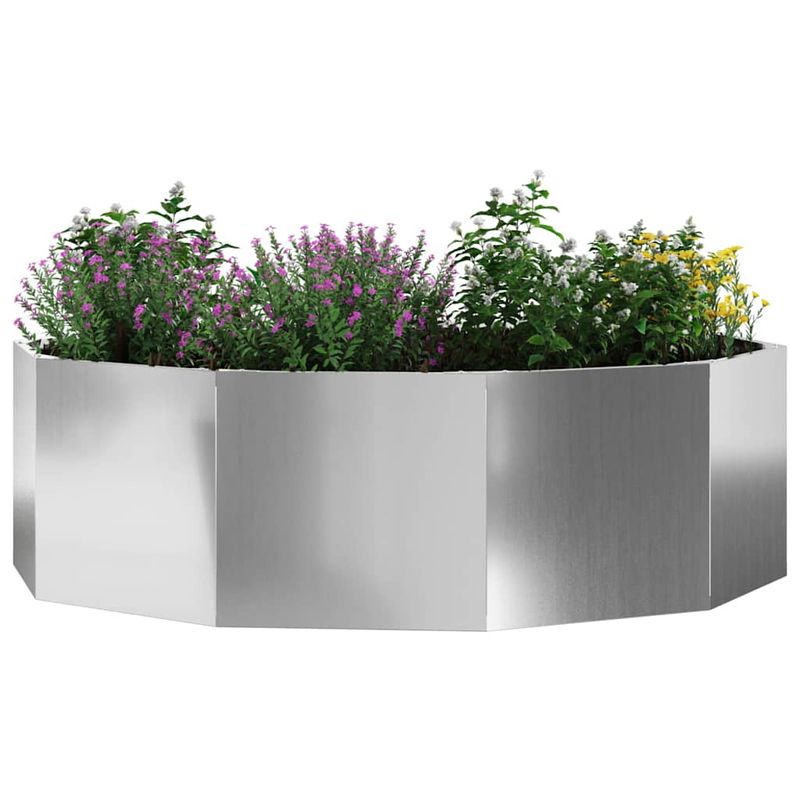 Casa si Gradina - Gradinarit si plante - Plante si ghivece - Ghivece si suporturi - Jardiniera Argintiu 120 x 120 x 35 cm Otel Galvanizat - Infinity.ro