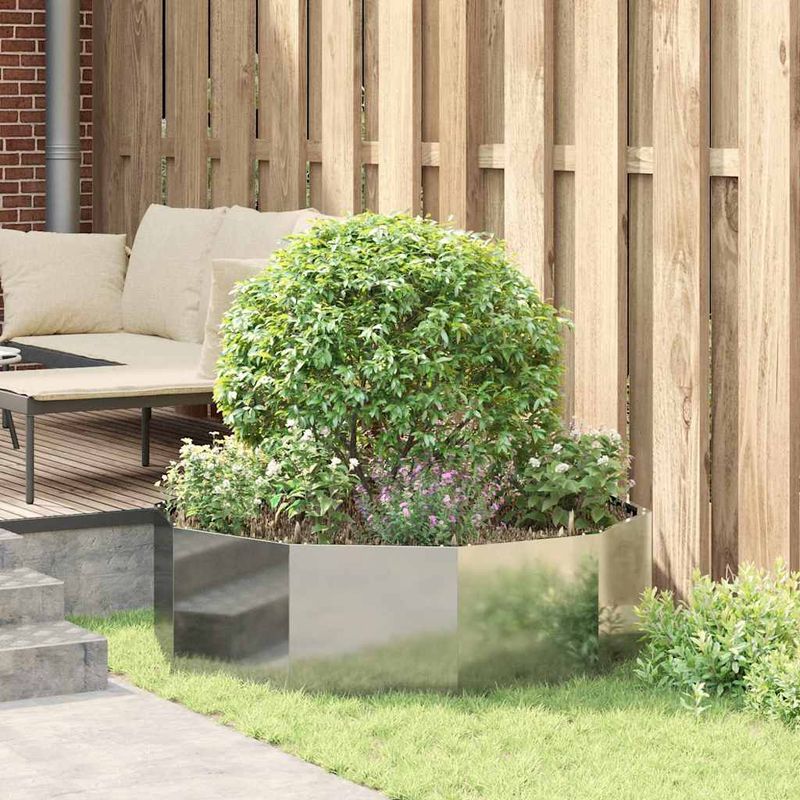 Casa si Gradina - Gradinarit si plante - Plante si ghivece - Ghivece si suporturi - Jardiniera Argintiu 120 x 120 x 35 cm Otel Galvanizat - Infinity.ro