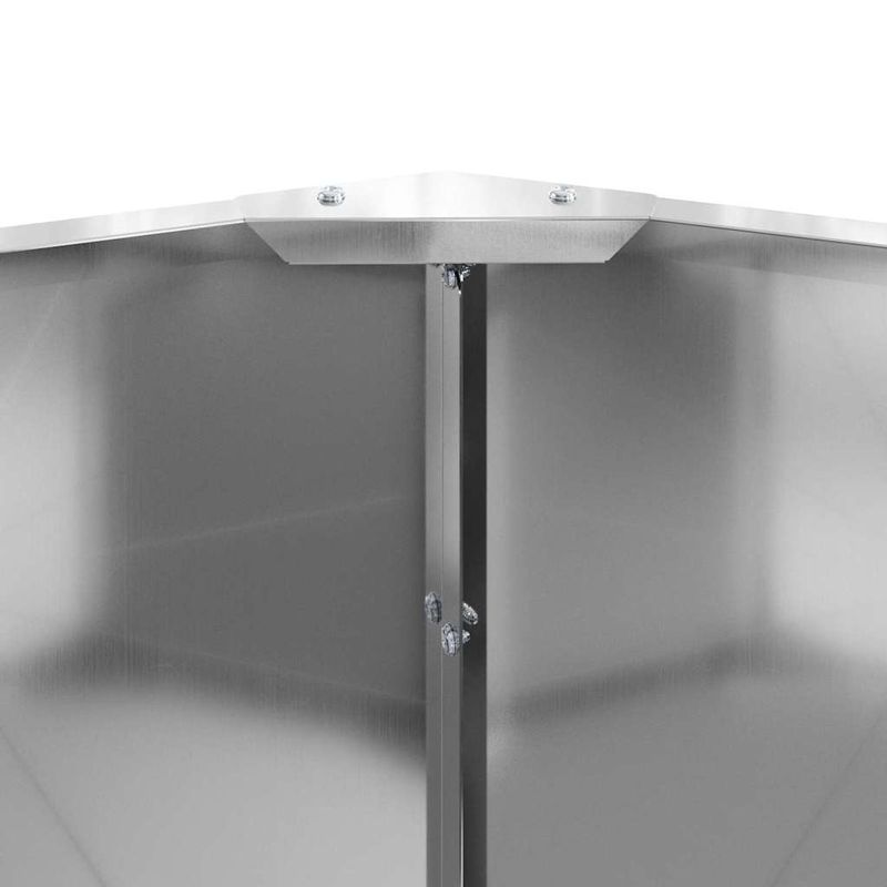 Casa si Gradina - Gradinarit si plante - Plante si ghivece - Ghivece si suporturi - Jardiniera Argintiu 120 x 120 x 35 cm Otel Galvanizat - Infinity.ro