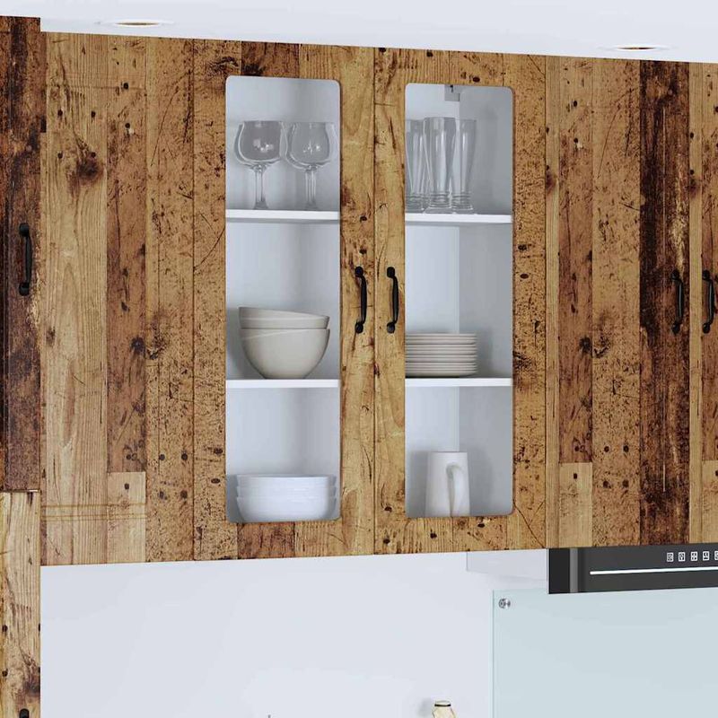 Casa si Gradina - Mobilier - Comode si corpuri - Corpuri bucatarie - Dulap suspendat de bucatarie cu usa Lemn Vechi 80 x 31 x 100 cm - Infinity.ro