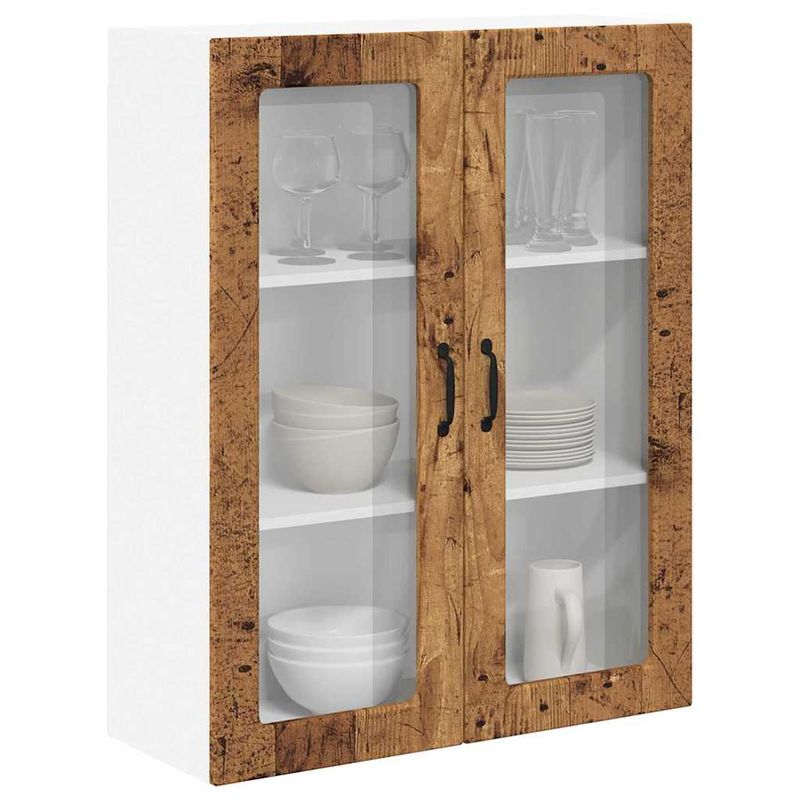Casa si Gradina - Mobilier - Comode si corpuri - Corpuri bucatarie - Dulap suspendat de bucatarie cu usa Lemn Vechi 80 x 31 x 100 cm - Infinity.ro