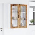 Casa si Gradina - Mobilier - Comode si corpuri - Corpuri bucatarie - Dulap suspendat de bucatarie cu usa Lemn Vechi 80 x 31 x 100 cm - Infinity.ro