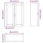 Casa si Gradina - Mobilier - Comode si corpuri - Corpuri bucatarie - Dulap suspendat de bucatarie cu usa Lemn Vechi 80 x 31 x 100 cm - Infinity.ro