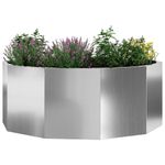 Casa si Gradina - Gradinarit si plante - Plante si ghivece - Ghivece si suporturi - Jardiniera Argintiu 90 x 90 x 35 cm Otel Galvanizat - Infinity.ro