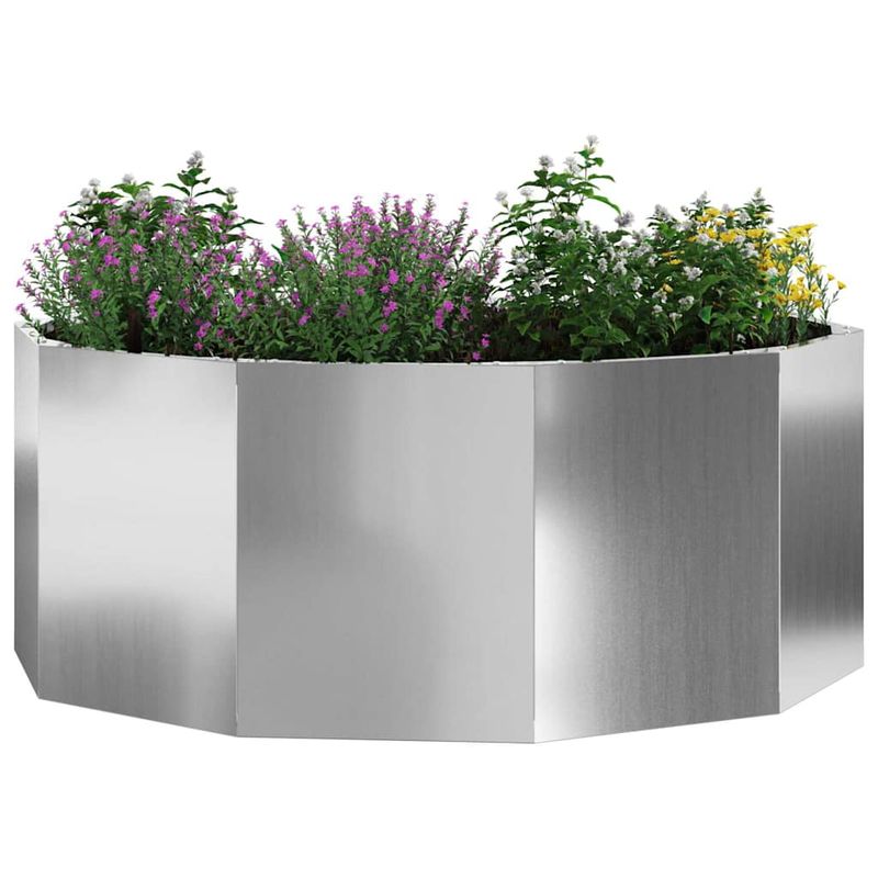 Casa si Gradina - Gradinarit si plante - Plante si ghivece - Ghivece si suporturi - Jardiniera Argintiu 90 x 90 x 35 cm Otel Galvanizat - Infinity.ro