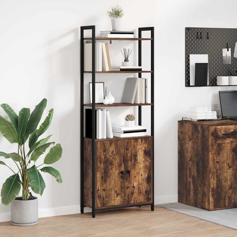 Casa si Gradina - Mobilier - Biblioteci si rafturi - Biblioteci - Dulap pentru carti Stejar fumuriu 60 x 24 x 161 cm - Infinity.ro