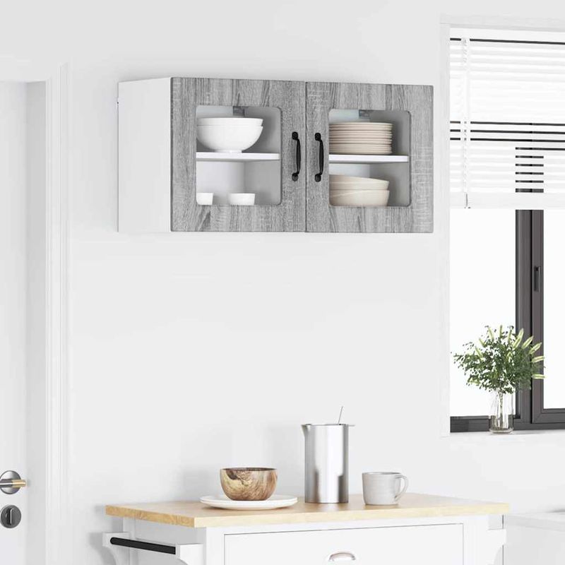 Casa si Gradina - Mobilier - Comode si corpuri - Corpuri bucatarie - Dulap suspendat de bucatarie cu raft Gri Sonoma 40 x 31 x 40 cm - Infinity.ro