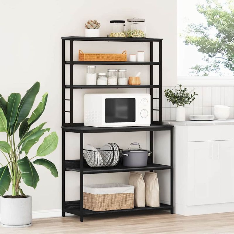 Casa si Gradina - Mobilier - Biblioteci si rafturi - Biblioteci - Raft de bucatarie Stejar Negru 100 x 40 x 168 cm Lemn compozit - Infinity.ro