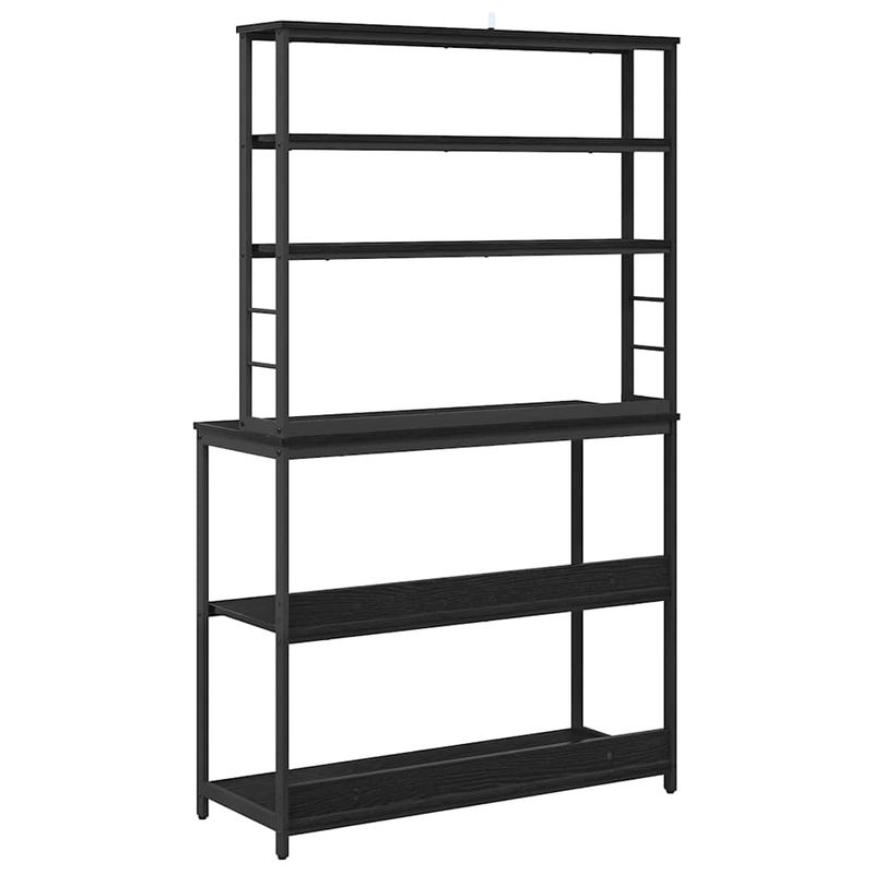 Casa si Gradina - Mobilier - Biblioteci si rafturi - Biblioteci - Raft de bucatarie Stejar Negru 100 x 40 x 168 cm Lemn compozit - Infinity.ro