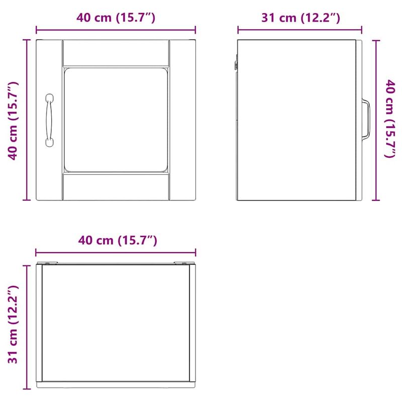 Casa si Gradina - Mobilier - Comode si corpuri - Corpuri bucatarie - Dulap suspendat de bucatarie cu raft Gri Sonoma 40 x 31 x 40 cm - Infinity.ro