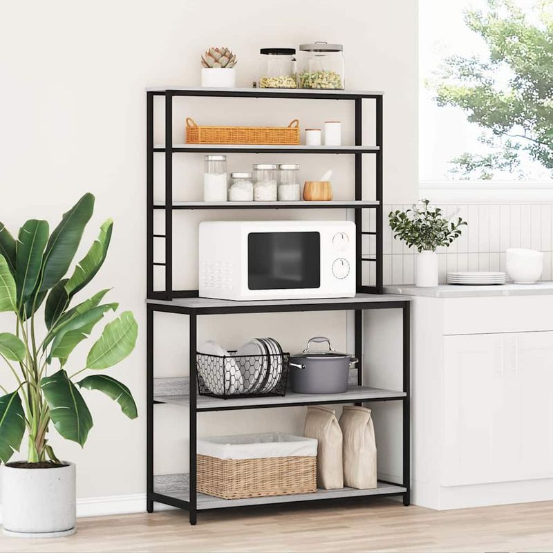 Casa si Gradina - Mobilier - Biblioteci si rafturi - Biblioteci - Raft de bucatarie Gri Sonoma 100 x 40 x 168 cm Lemn compozit - Infinity.ro