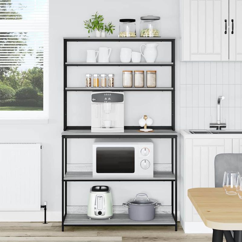 Casa si Gradina - Mobilier - Biblioteci si rafturi - Biblioteci - Raft de bucatarie Gri Sonoma 100 x 40 x 168 cm Lemn compozit - Infinity.ro