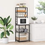 Casa si Gradina - Mobilier - Biblioteci si rafturi - Biblioteci - Raft de bucatarie Gri Sonoma 60 x 40 x 168 cm Lemn compozit - Infinity.ro