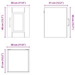 Casa si Gradina - Mobilier - Comode si corpuri - Corpuri bucatarie - Dulap suspendat de bucatarie cu raft Gri Sonoma 30 x 31 x 40 cm - Infinity.ro