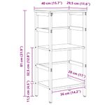 Casa si Gradina - Mobilier - Biblioteci si rafturi - Biblioteci - Raft pentru carti Lemn Vechi 40 x 29,5 x 81 cm Lemn compozit - Infinity.ro