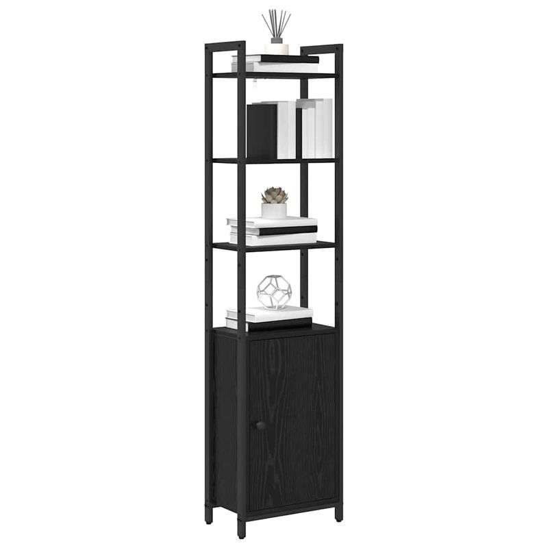 Casa si Gradina - Mobilier - Biblioteci si rafturi - Biblioteci - Dulap pentru carti Stejar Negru 40 x 24 x 161 cm Lemn compozit - Infinity.ro