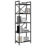 Casa si Gradina - Mobilier - Biblioteci si rafturi - Biblioteci - Raft pentru carti Stejar Negru 56 x 34 x 171 cm Lemn compozit - Infinity.ro