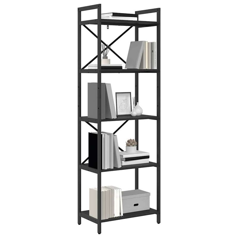 Casa si Gradina - Mobilier - Biblioteci si rafturi - Biblioteci - Raft pentru carti Stejar Negru 56 x 34 x 171 cm Lemn compozit - Infinity.ro