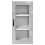 Casa si Gradina - Mobilier - Comode si corpuri - Corpuri bucatarie - Dulap suspendat de bucatarie cu raft cu usa 2 pcs Gri din beton - Infinity.ro