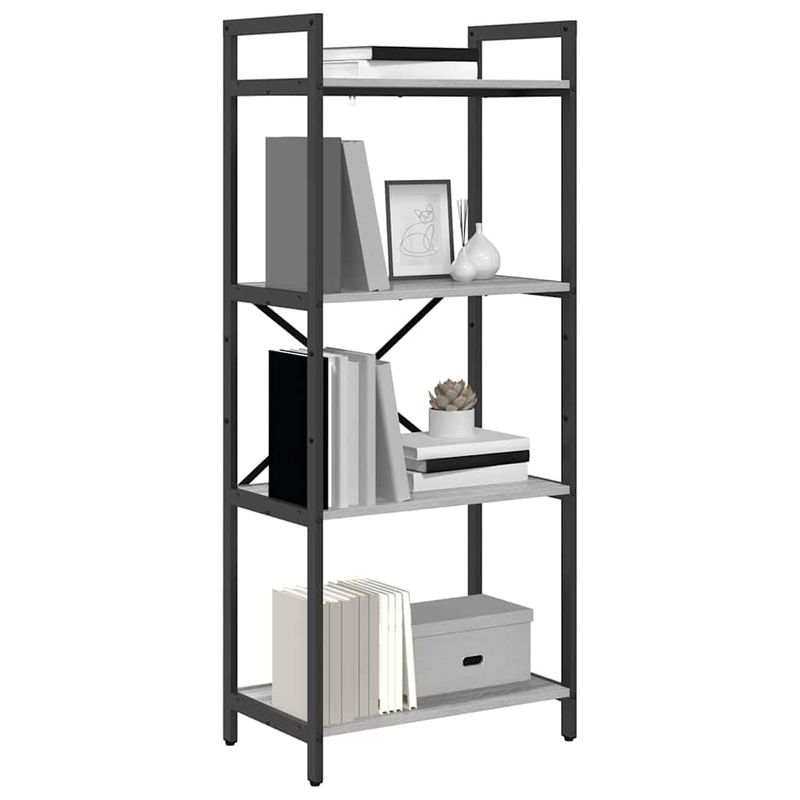 Casa si Gradina - Mobilier - Biblioteci si rafturi - Biblioteci - Raft pentru carti Gri Sonoma 56 x 34 x 133,5 cm Lemn compozit - Infinity.ro