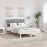 Casa si Gradina - Mobilier - Paturi si accesorii - Paturi - Cadru de pat Gri deschis 140 x 200 cm Lemn de pin masiv - Infinity.ro
