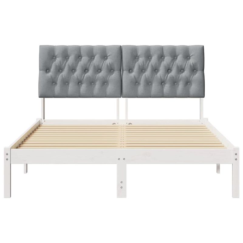 Casa si Gradina - Mobilier - Paturi si accesorii - Paturi - Cadru de pat Gri deschis 140 x 200 cm Lemn de pin masiv - Infinity.ro