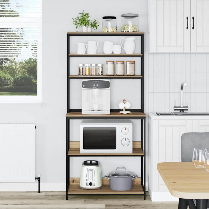 Casa si Gradina - Mobilier - Biblioteci si rafturi - Biblioteci - Raft de bucatarie Stejar Artizanal 80 x 40 x 168 cm - Infinity.ro