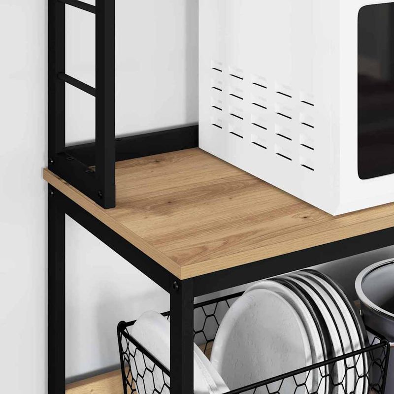 Casa si Gradina - Mobilier - Biblioteci si rafturi - Biblioteci - Raft de bucatarie Stejar Artizanal 80 x 40 x 168 cm - Infinity.ro