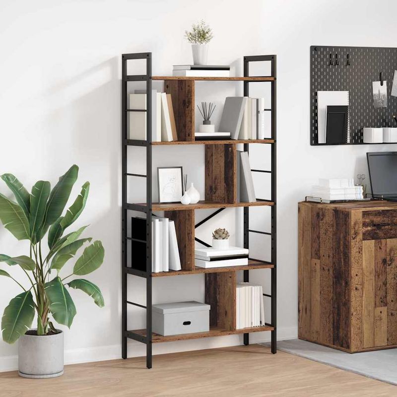 Casa si Gradina - Mobilier - Biblioteci si rafturi - Biblioteci - Raft pentru carti Lemn Vechi 75 x 30 x 156 cm Lemn compozit - Infinity.ro