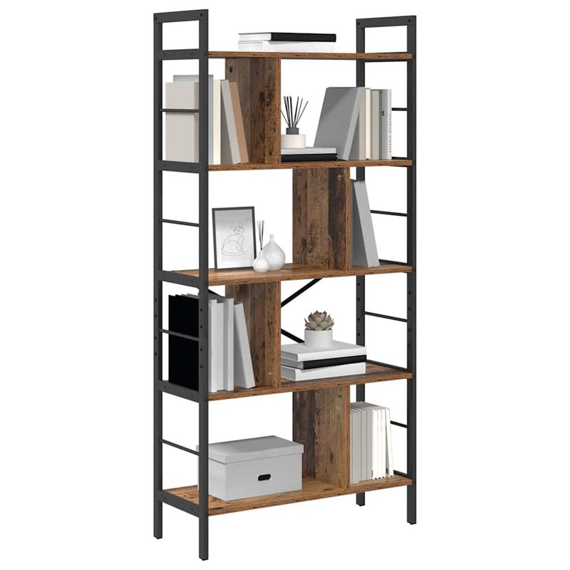 Casa si Gradina - Mobilier - Biblioteci si rafturi - Biblioteci - Raft pentru carti Lemn Vechi 75 x 30 x 156 cm Lemn compozit - Infinity.ro