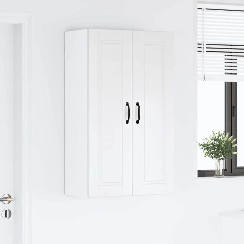 Casa si Gradina - Mobilier - Comode si corpuri - Corpuri bucatarie - Dulap suspendat de bucatarie cu usa Alb lucios 60 x 31 x 100 cm - Infinity.ro