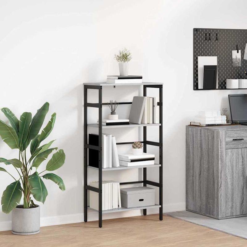 Casa si Gradina - Mobilier - Biblioteci si rafturi - Biblioteci - Raft pentru carti Gri Sonoma 60 x 29,5 x 115 cm Lemn compozit - Infinity.ro